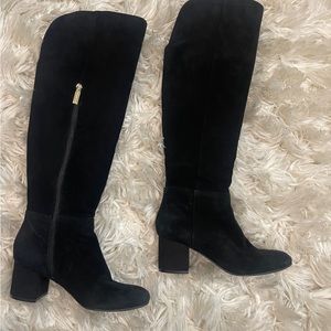 Isaac Mizrahi black suede over the knee boots size 6 1/2